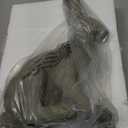 DiliComing Grey Resin Rabbit Garden Statue - 12 Inch Large Garden Statues for Home Yard Decor Garden Statues for Outside Balcony Bunny Decor for Garden Gifts (Gray)
