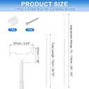 uxcell 29"-53" Draw Rod for Cordless Blinds, Telescopic Rod to Pull Window Shades Up and Down, Clothes Hanger Hook Pole, Aluminum Alloy Blinds Tilt Wand for Roller Shades, White