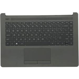 Replacement for HP 240 245 246 G7 14-cm Laptop Upper Case Palmrest Touchpad with Keyboard Assembly L44060-001 M05460-001 Gray