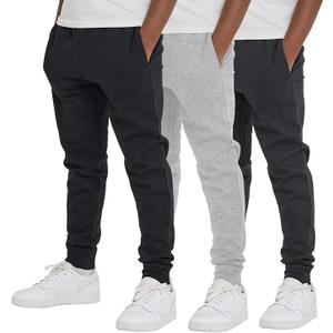 Ultra Performance 3 Pack Boys Sweatpants Kids Clothes Active Soft Fleece Joggers for Boys Size 6-7