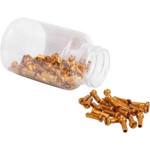 Keenso Spoke Nipples, 100 Pcs Aluminum Alloy Spoke Spoke Nipples Spoke Cover Cycling Accessory(Gold)