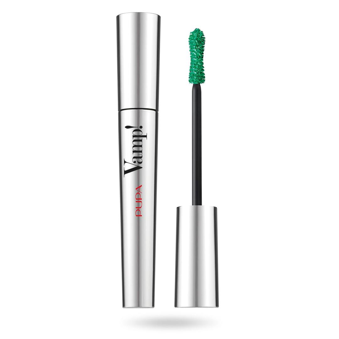 PUPA Milano Vamp! Mascara - For Voluminous And Dramatic Eyelashes - Max Lengthening And Defining Formula Adds Impact - Boost Your Eye Allure With Long, Thick Lashes - 504 Military Green - 0.32 Oz