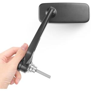 KiWAV Magazi Classic Black Motorcycle Bar End Mirrors Fair Adjustable Anti-Glare compatible for Indian Scout Bobber