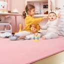 Soft Rugs for Living Room 4x6 Pink, Minimalist Area Rug for Bedroom Nursery Dining Table Dorm, Throw Rugs for Girls Kids Room Indoor Floor Carpets