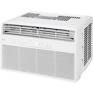 LG 6,000 BTU Window Air Conditioner, Cools 250 Sq.Ft. (10' x 25' Room Size), Quiet Operation, Electronic Control with Remote, 2 Cooling & Fan Speeds, 2-Way Air Deflection, Auto Restart, 115V (Bright White)