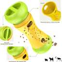 Treat Dispensing Dog Puzzle Toy for Small Medium Large Dogs, Dog Toys for Aggressive Chewers, Mental Stimulating Slow Feeder, Boredom Relief Interactive Puppy Enrichment to Keep Them Busy Yellow