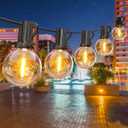 GPATIO Outdoor String Lights, 50FT G40 Bulbs Shatterproof Patio Lights, Waterproof Dimmable Hanging Outdoor Lights, Connectable LED Outside Lights for Backyard Yard Gazebo Porch Party