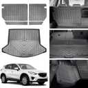 Vanseno Backrest Mat and Cargo Liner Compatible for 2013-2016 MazdaCX-5 Trunk Mat Back Seat Protector All Weather Protection for 2013 2014 2015 2016 Mazda CX5 Accessories (Backrest Mat+Trunk Mat)