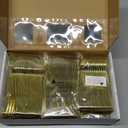 WDF300 Pieces Gold Plastic Silverware - Heavy Duty Disposable Cutlery Set Plastic Gold Silverware Set Includes 100 Forks, 100 Spoons, 100 Knives for Party Baby Shower Wedding Spring
