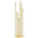 Tioncy 9 Arm Floor Candelabra 42 Inch Tall Gold Metal Candle Holders Candlestick for Pillar Tealight Candles Candelabra Centerpieces Stand for Wedding Party Ceremony Table Decoration