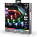 LED Strip Short Wi-Fi Multi-Color LED Light Strip Monster 6.5Ft, Smart App, Customizable Settings, Any Space, Voice-Control, Alexa, Google Assistant, Easy Installation