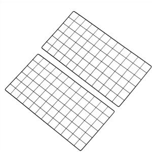 PATIKIL 24"x12" Wire Grid Panel, 2 Pack Board Photo Pictures Memo Display Grid Panels Hanging Organizer Wall Decorative Panel for Home Office Wedding, Black
