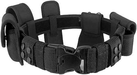 ZGJINLONG police Utility Duty Belt Rig police Molded Pouches Kit Tactical Security Guard Belt Modular Law Enforcement Military Equipment Belt 4 pack Belt Keeper