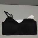 Calvin Klein Women's Invisibles Comfort Lightly Lined Seamless Wireless Triangle Bralette Bra (Black) Small