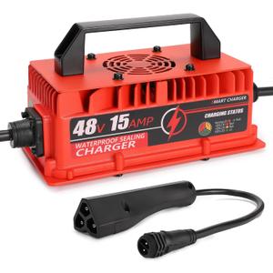 15 Amp 48 Volt for Golf Cart Battery Charger for EZGO RXV, 4-6H Full Charging, Trickle Charging, for Lead Acid Batteries, Replace for Club Car Charger 48 Volt