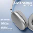Wireless Over Ear Headphones, Noise Canceling Bluetooth 5.3 Head-Phones with Microphones,Hi-Res Audio,24H Playtime,HiFi Audio Adjustable Heads for iPhone/Android/Samsung - White
