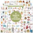 bloom daily planners Seasonal Bucket List Planner Stickers - Spring, Summer, Fall, Winter Activity Goals for Adults - 8 Sheets / 275+ Illustrations - Adventure Icons for Planning or Scrapbooking