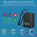 120Watts, Voltage Converter 110v to 220v, 110 to 220 Voltage Converter, Transformador de 110 a 220, Step up Transformer 110v to 220v, Applicable to Appliances with a Power of 120 Watts or Less