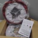 GOSO Burgundy Lamp Shades for Table Lamps and Floor Lamp,12x14x10 inch Spider Lamp Shade for Bedroom Decoration Replacement Lampshade Red Vintage, Drum Faux Silk Handcraft,Easy Assembly(Set of 2)