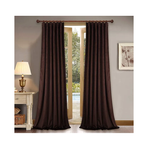 StangH Brown Velvet Curtains 84 inches Back Tab Soft Thick Blackout Thermal Insualted Window Drapes for Patio Door Blinds Elegant Home Decoration, W52 x L84, 2 Panels