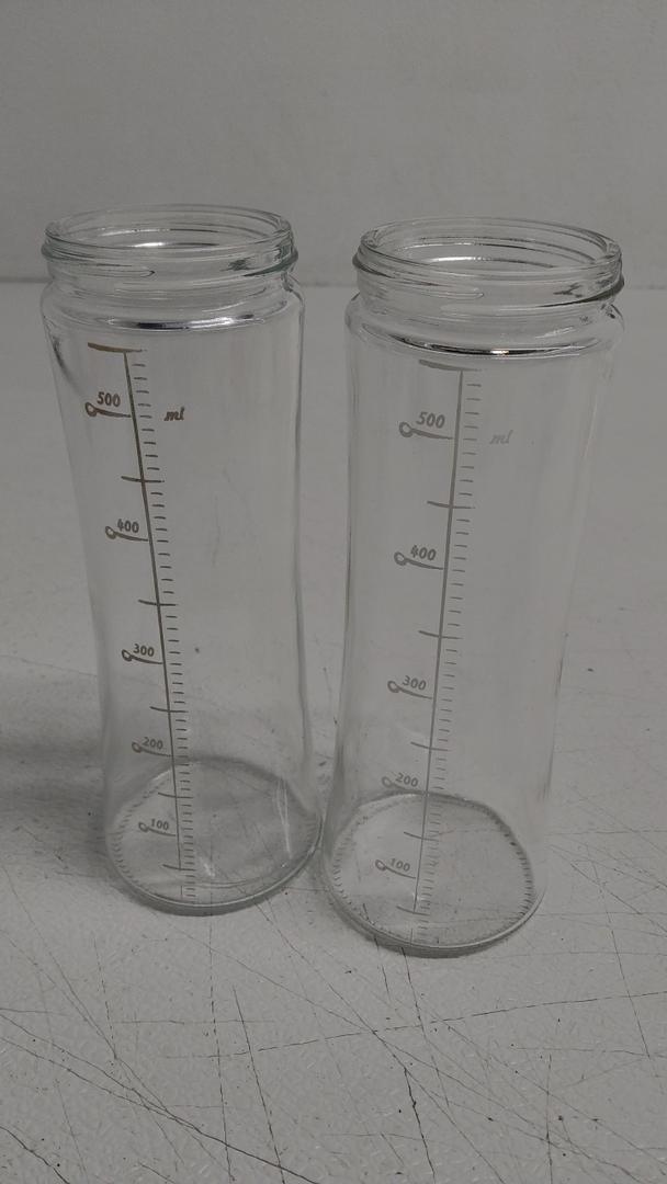 2 Clear Glass Bottle 500ml