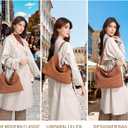 Woven Suede Shoulder Bag for Women,Suede Handbag Hobo Fashion Tote Bag Satchel for Work Weekend Travel Purse 2025