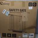Baby Gate No Drilling, 29"-40" Auto Close Dog Gate Indoor for Doorways & Stairs, Pressure Mounted Adjustable Pet Gate, Easy Walk Through Child Gate for Children & Pets Stroller Friendly, White