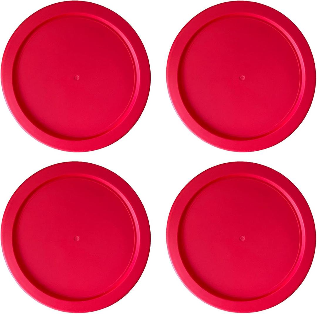 Replacement Lids for Pyrex 4-Cup Glass Food Storage Container Bowls, 6-Inch Plastic Round Lids Covers fits Pyrex 7201-PC, Airtight & Leakproof (4-Pack, Red)