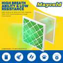 Maycold MERV 13 12x24x1 Air Filter (6-Pack), High-Efficiency Pleated AC & Furnace Filters, Actual Size: 11.70" x 23.70" x 0.75", Individually Wrapped in Plastic
