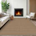 EARTHALL Woven Area Rugs 6x9 Ft Washable Living Room Rugs Non Slip Rubber Backed Dining Room Rug Braided Bedroom Rugs Indoor Floor Carpet for Living Room, Bedroom, Dining Room, Orange/Tan/Brown