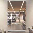 Pertetey Home Gym Mirror, 48X24 Inch(1Pack) Large Frameless Tempered Glass Full Body Wall Mounted Mirror for Gym, Yoga, Exercise, Dance Studio