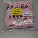 EXLURA Womens Cotton Boxer Shorts Faux Linen Gingham Shorts Summer High Waist Plaid Y2K Beach Bottoms Vacation Outfits 2026 (Pink, L)
