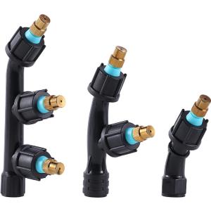 3-Piece Nozzle Set, Adjustable for High Pressure Atomization, Titanium Material, Single, Double, Three Nozzle Combination