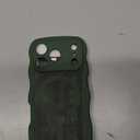 DOMAVER for iPhone 17 Pro Case for Women, 1X Screen Protector+1X Wrist Strap, [Compatible with MagSafe] [Full Camera Protection] Cute Wave Frame Matte Phone Case for iPhone 17 Pro 6.3", Deep Green