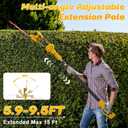 Pole Hedge Trimmer for Dewalt 20V Max Battery, No Battery