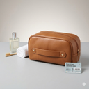 Personalized Makeup Bag for Women - Customized Large Travel Cosmetic Bag with Initial and Name - Premium PU Leather Toiletry Bag with Compartments and Handle for Travel Essentials & Gifts