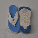 ONCAI Women's Orthotic Cushion Flip Flops Recovery Walking Sandals for Women with Arch Support Summer Comfortable Slip On Flip Flops for Womans Size 6-12 (10, Blue/White)