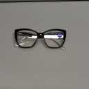 CCVOO Trendy Reading Glasses for Women, Oversized Blue Light Readers, Cheaters Eyeglasses, Stylish Square Cat Eye Glasses (Black)