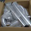 2.5 Inch Universal Turbo Intercooler Pipe Chrome Aluminum T - Clamps + Silicone Hoses Compatible with Most Cars/SUVs/Trucks