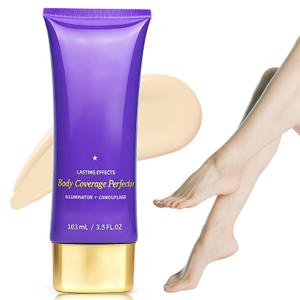 Body Coverage Perfector Waterproof, Tattoo Cover Up Leg Body No Transfer, Scar Cover up, Tattoo Concealer Skin Full Coverage Long Lasting, Wedding, Party, Meeting, Interview 3.5oz, Light Radiance