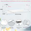 Expandable Under Cabinet Shelf, Extendable Under Shelf Storage with 0.94 Inches Thick Clips for Pantry Cabinet, Laundry Room, Shoe Rack.(White, 1 Pack, Interior: 3.66" H x 8.26" D)