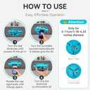 Banyaa Jar Opener Bottle Opener for Seniors with Arthritis - Under Cabinet Jar Opener for Weak Hands, Rotary Lid Opener, Easy Twist-Off Lids for Jars & Bottles, Original Kitchen Gadgets (Cyan)