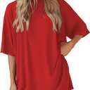 Mrskoala 2 Piece Sets for Women Outfits Casual Workout Set Summer Red, X-Large