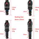 Bike Rear Shock, Air Pressure Shock Absorbers, 125/150/165/190/210mm, 20/30/35/50/60mm Travel, Hydraulic Rear Suspension Shock for Mtb/e-bike/Folding (150 * 30mm)