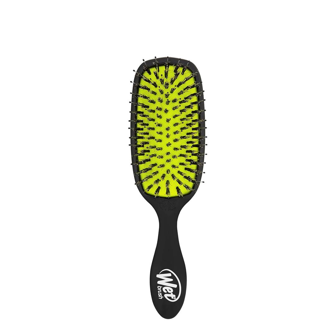 Wet Brush Shine Enhancer Hair Brush, Purple - Exclusive Ultra-soft IntelliFlex Bristles - Natural Boar Bristles Leave Hair Shiny And Smooth For All Hair Types - For Women, Men, Wet And Dry (1 Count (Pack of 1), Black)