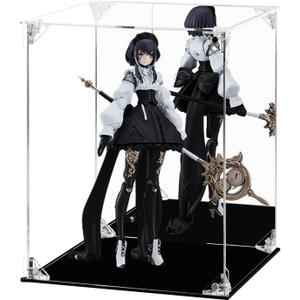 Acrylic Display Case for Collectibles Assemble Clear Dustproof Acrylic Display Box with Mirrored Back, Alternative Glass Case for Action Figures Lego Model Doll Toys Display (8x8x10 inch; 20x20x25 cm)
