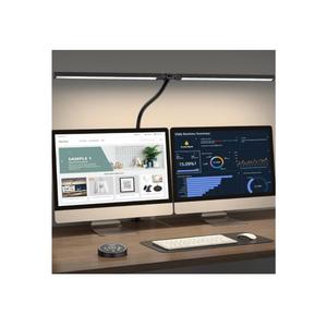 Led Desk Lamp for Office Home - Eye Caring Architect lamp with Clamp,Dual Screen Computer Monitor Work Smart Light: 24W 5 Color Flexible Adjustable Lighting Table Lamp for Study Drafting