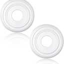 Cunno 2 Pieces Lighting PU Ceiling Medallion Ceiling Fan Cover Plate Medallion for Home Light Fixtures Trim, 12 Inch Od x 3.5 Inch ID(White)