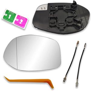 Driver Left Side Heated Mirror Glass Compatible with 2014 2015 2016 2017 Honda Odyssey Heated Convex Mirrors with Back Holder