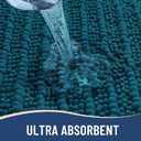Arotive Luxury Bathroom Rugs 45x27, Extra Soft Thick Absorbent Shaggy Chenille Bath Rugs, Non-Slip Machine Wash Dry, Bath Mats for Bathroom Floor, Tub and Shower, Home Decor Accessories, Peacock Blue